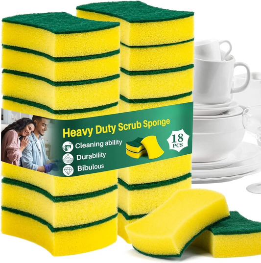 Heavy Duty Scrub Sponge 18-Pack