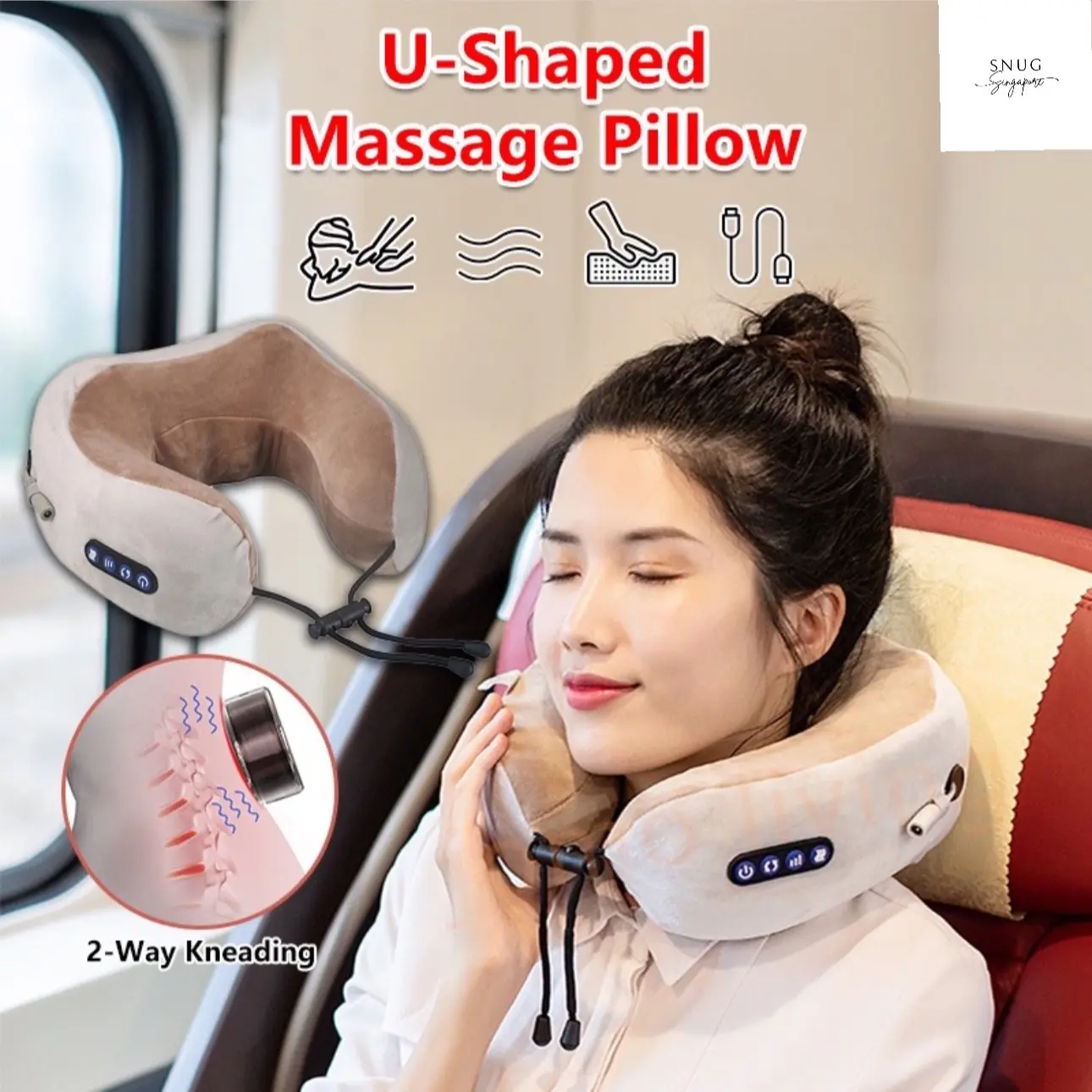 U-Shaped Neck Massage Pillow