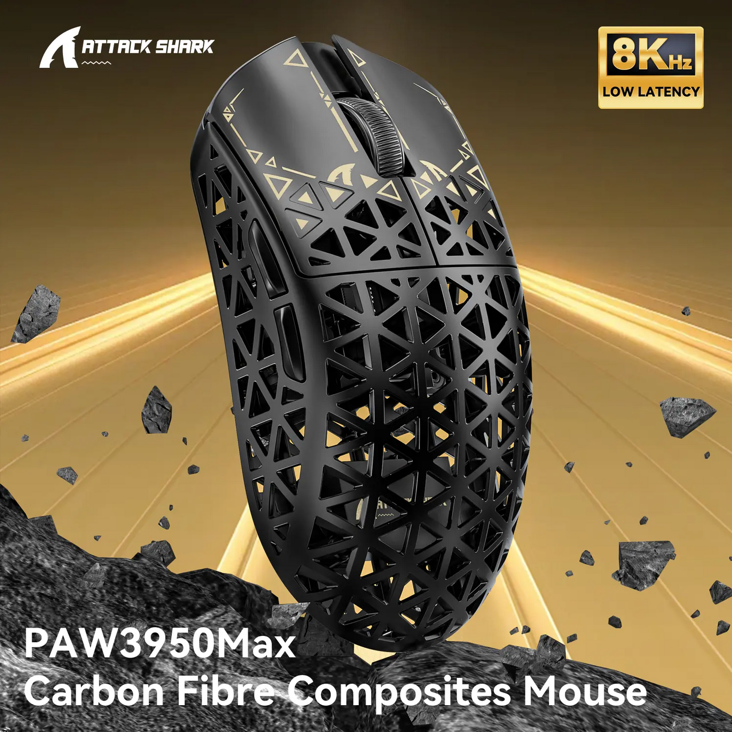 Wireless Gaming Mouse | Carbon Fiber 8K PAW3950MAX