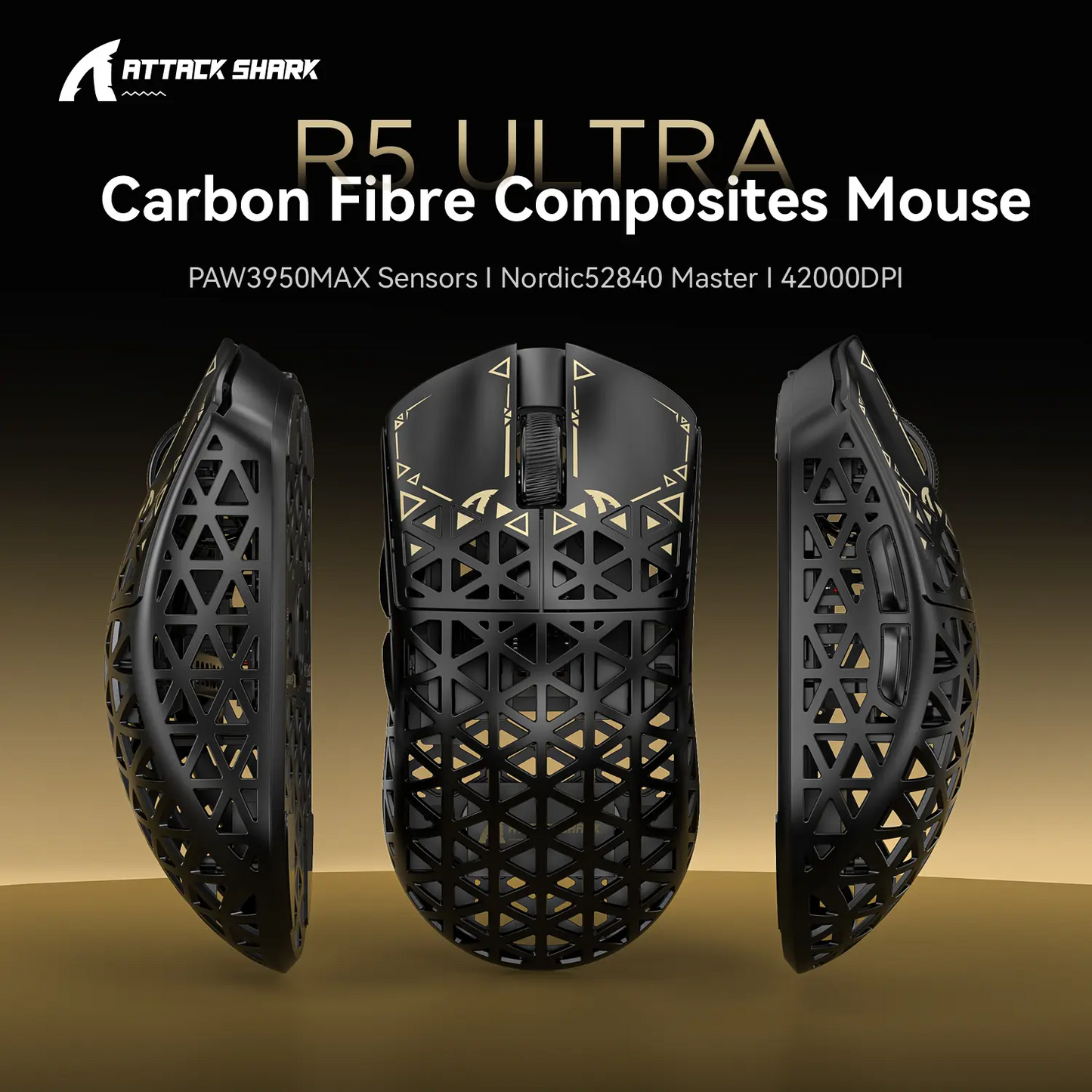 Wireless Gaming Mouse | Carbon Fiber 8K PAW3950MAX