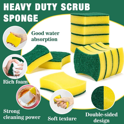 Heavy Duty Scrub Sponge 18-Pack