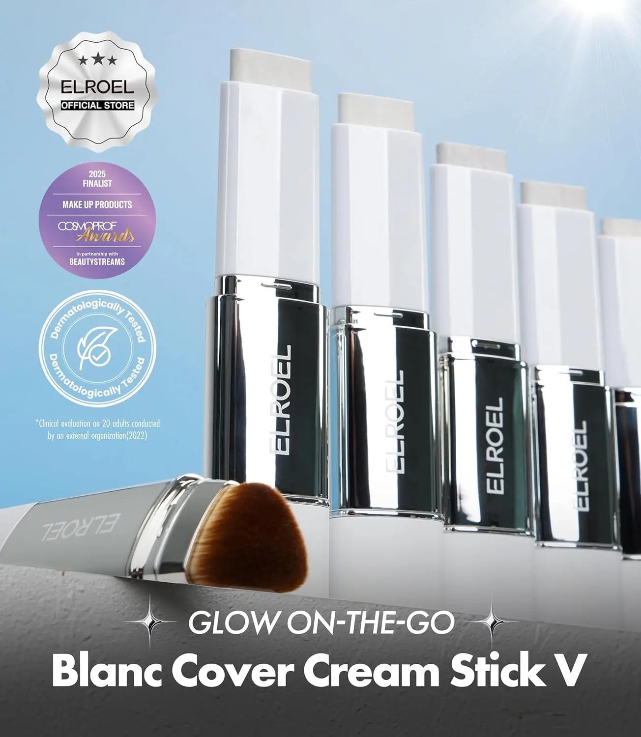 Color-changing foundation stick
