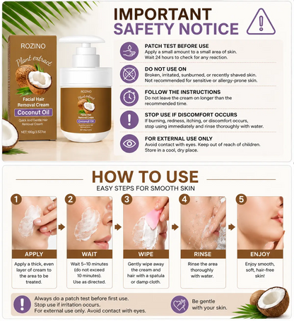 Coconut Oil Hair Removal Cream