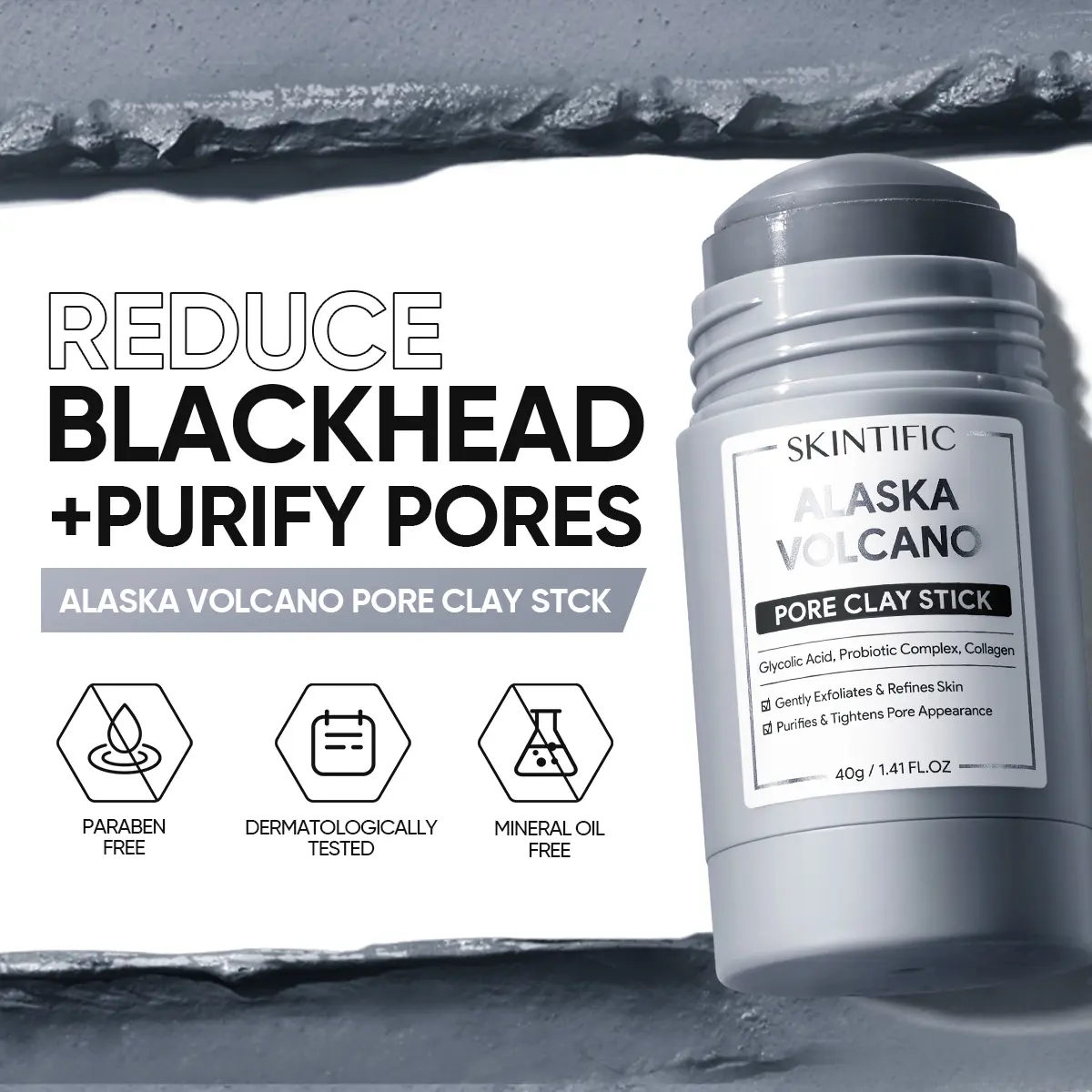 Alaska Volcano Pore Clay Stick