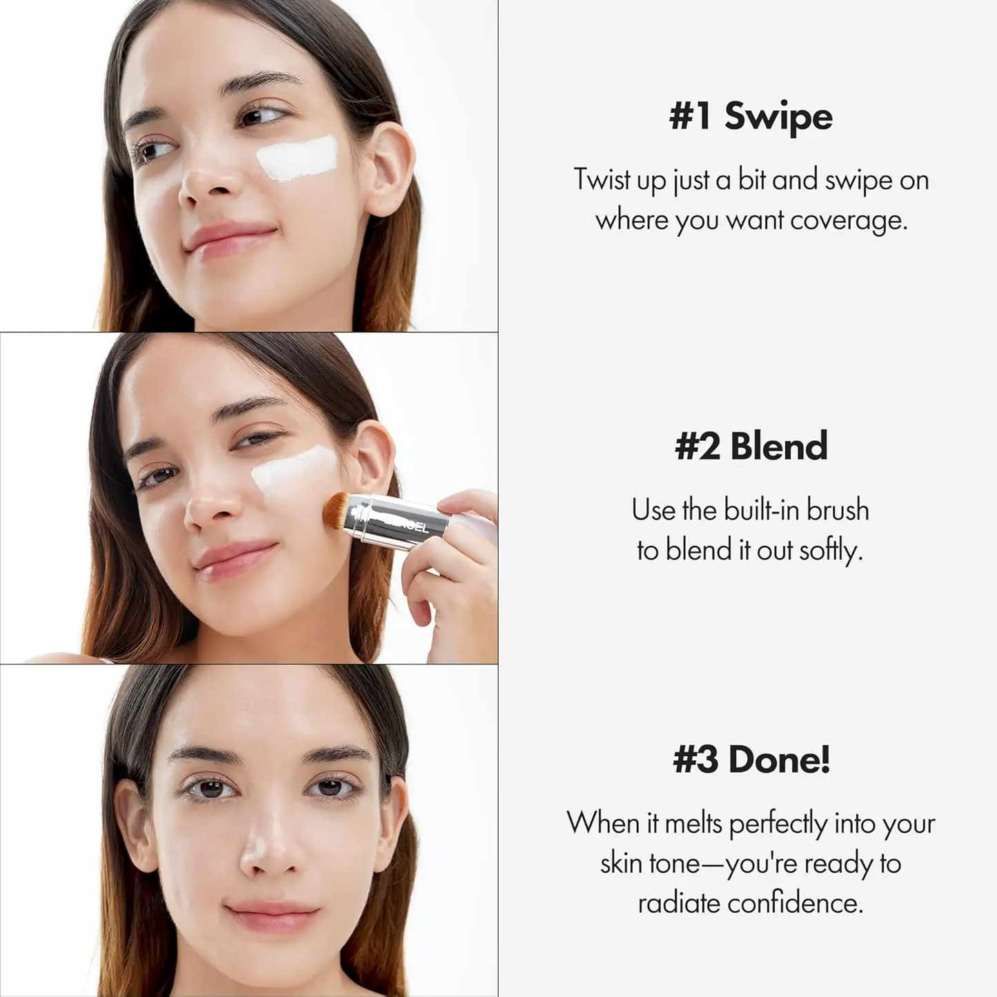Color-changing foundation stick