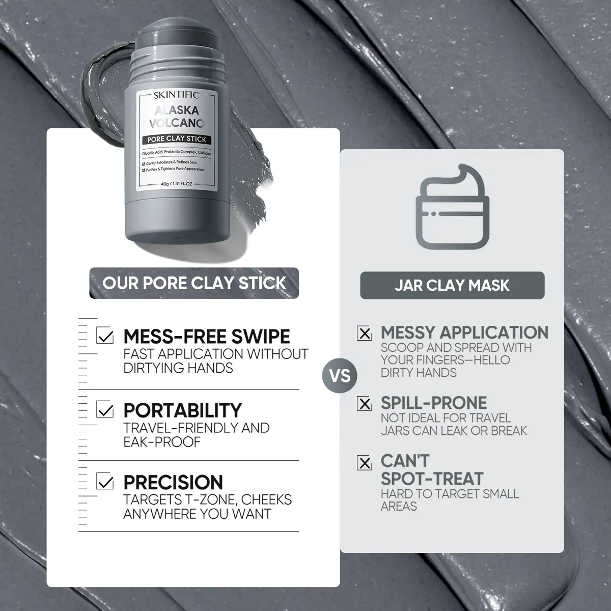 Alaska Volcano Pore Clay Stick
